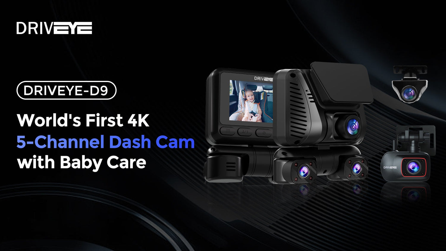Introducing DRIVEYE: The Ultimate 4K 5-Channel Dash Cam with Baby Monitor