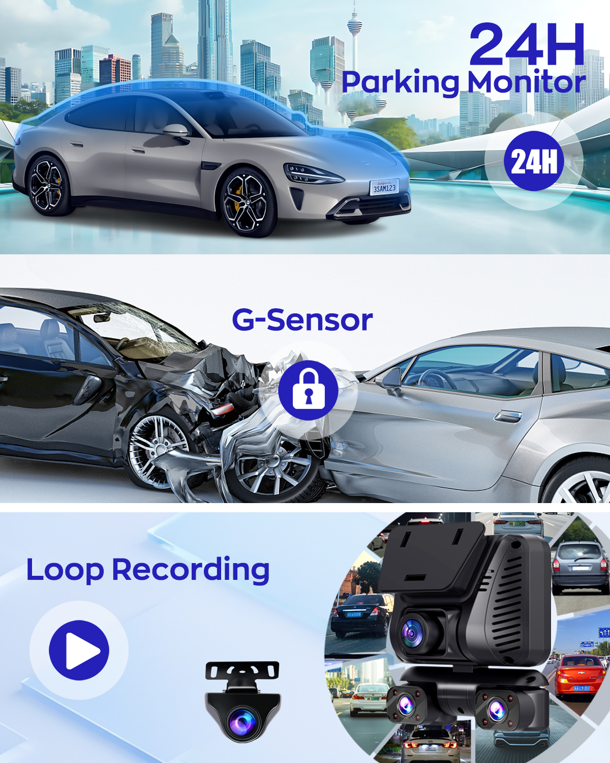 DRIVEYE D7 PRO 4-Channel Dash Cam with Upgraded ADAS