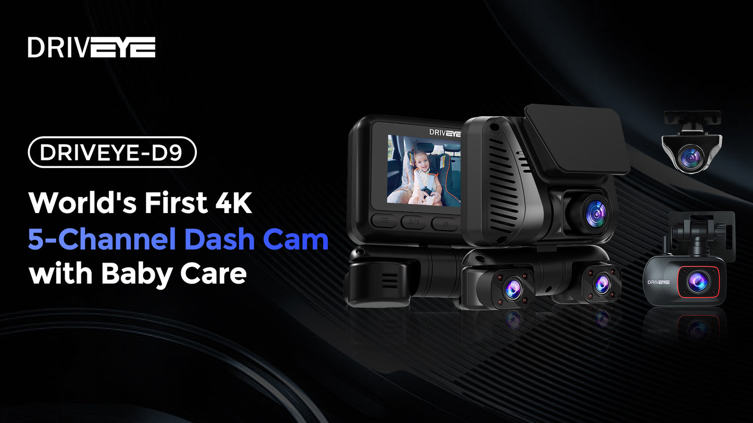 Introducing DRIVEYE: The Ultimate 4K 5-Channel Dash Cam with Baby Monitor