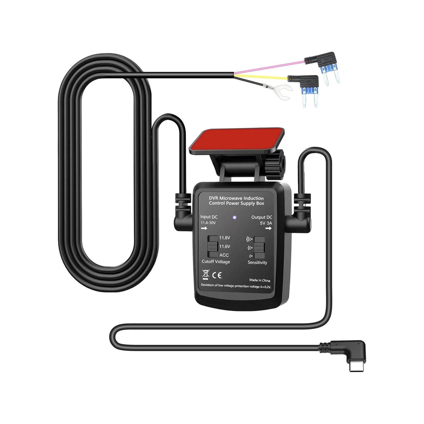 DRIVEYE Dash Cam Type-C Hardwire Kit with Radar Detection