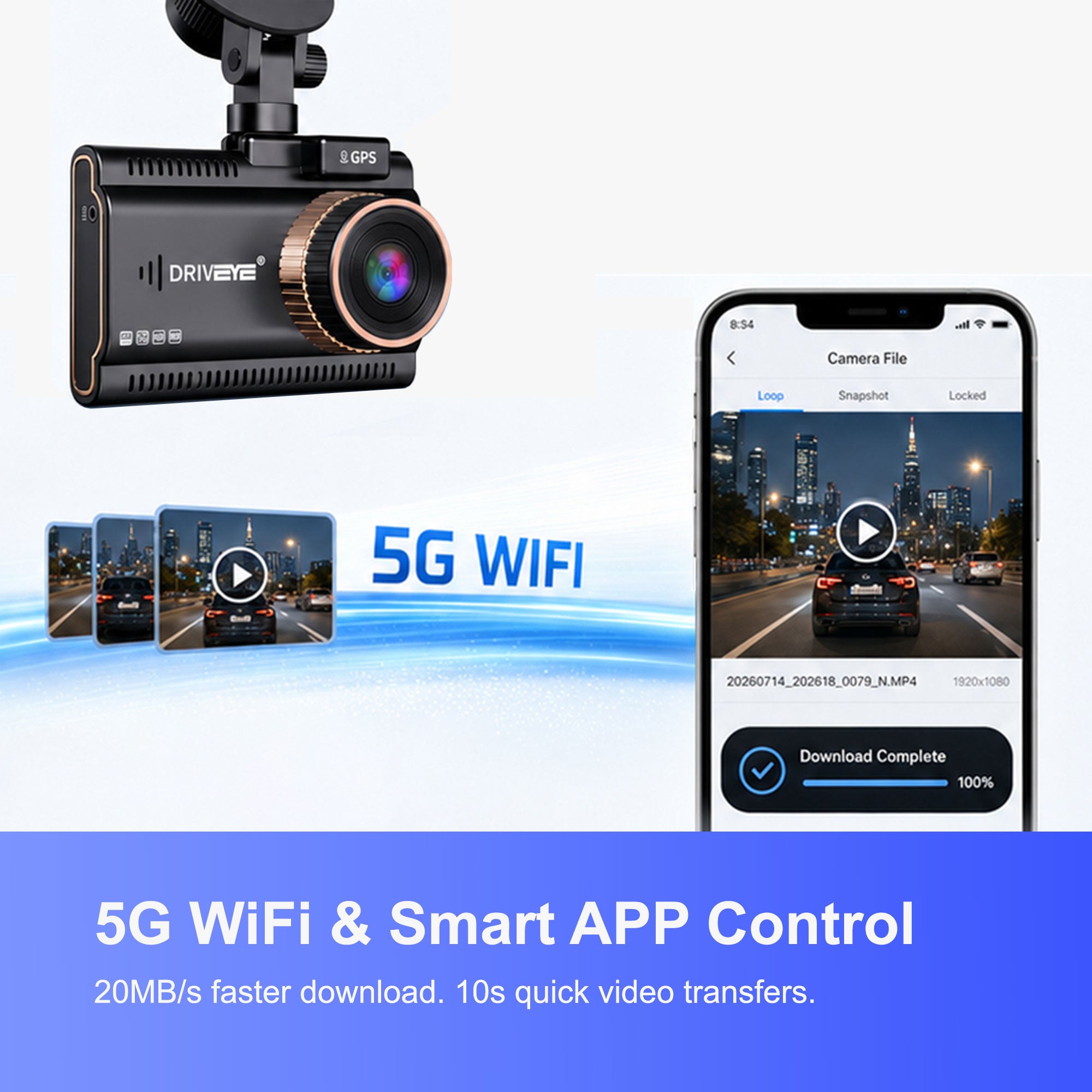 DRIVEYE D22 Dual-Channel Dash Cam