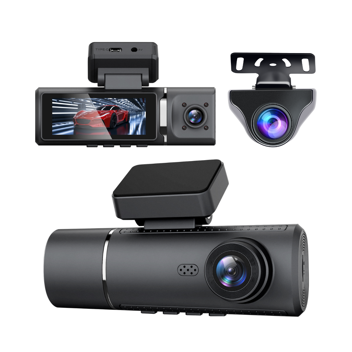 DRIVEYE C3 3-Channel Dash Cam